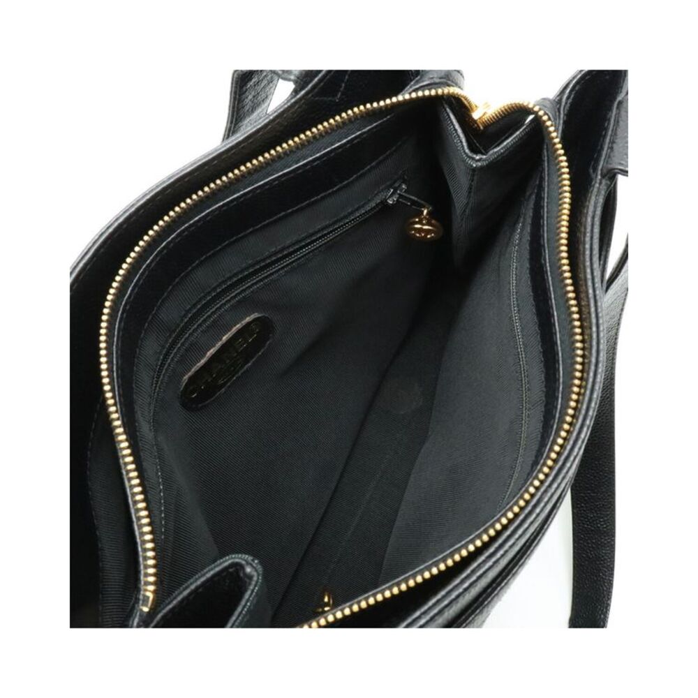 Pre Loved Chanel Caviar Leather Logo Tote Bag - Picture 6 of 7